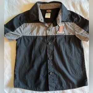 Harley Davidson Woven Short Sleeve Shirt Button Up. 4T